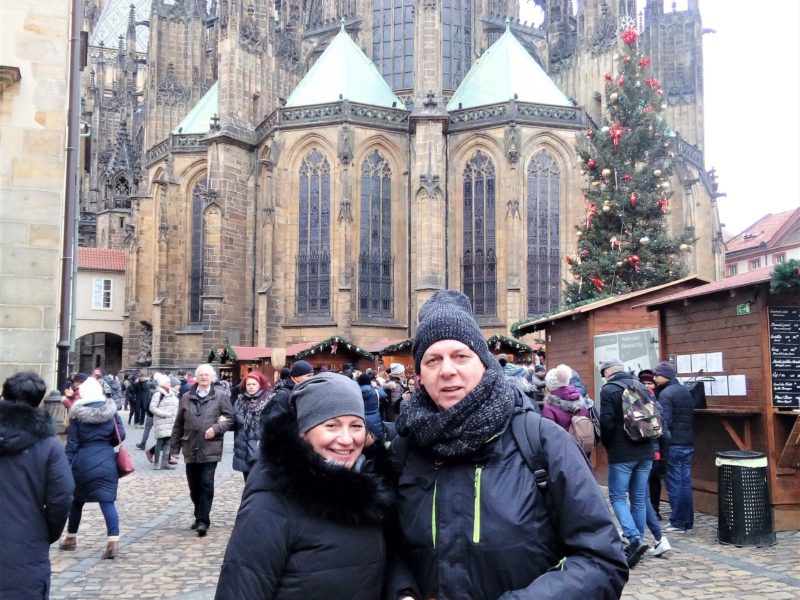 Czechy - Marek z Anią i Rybką w Pradze.